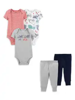 Walmart Carter's Child of Mine Baby Boys Bodysuit & Pants Outfit Set, 5-Piece, Preemie-24 Months offer