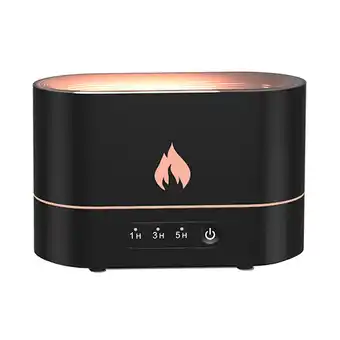 Walmart USB Flame Humidifier,Essential ,Auto Shut Off Silent 250ml for Bedroom Dorm - Black offer