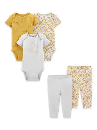 Walmart Carter's Child of Mine Baby Girl Bodysuits & Pants Outfit Set, 5-Piece, Preemie-24M offer