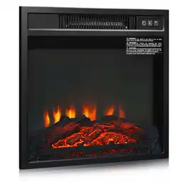 Walmart Electric Fireplace Heater 1400 W Recessed Stove with Remote Control offer