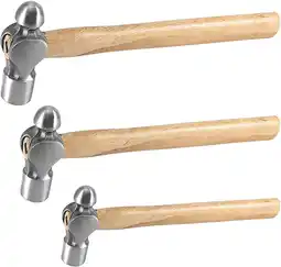 Walmart KINJOEK 3 PCS Ball Pein Hammer Set Including 16 oz 24 oz 32 oz with Wooden Shock Reduction Grip offer