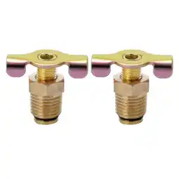 Walmart jiaping 2x NPT 1/4 Brass Drain Valve Air Fittings Petcock Water Drain Valve offer