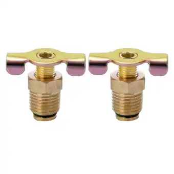 Walmart jiaping 2x NPT 1/4 Brass Drain Valve Air Fittings Petcock Water Drain Valve offer