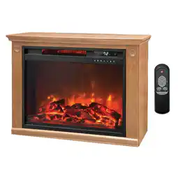 Walmart LifeSmart LifePro 1500W Portable Electric Infrared Quartz Indoor Fireplace offer