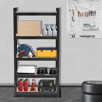 Walmart 5 Tier Heavy Duty Metal Shelving Rack Unit Garage Storage Shelf Black UK offer