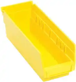 Walmart Quantum Storage Systems Shelf Bin,Yellow,Polypropylene,4 in QSB101YL offer