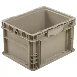 Walmart Global Industrial Straight Wall Container Solid - Stackable NRSO1215-09 Gray - 12 x 15 x 9 offer