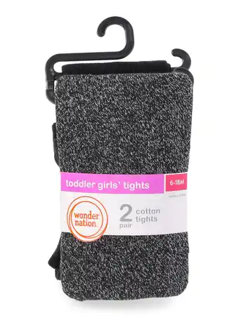 Walmart Wonder Nation Toddler Girl Lurex Tights, 2- Pack, Size 6M- 5T offer