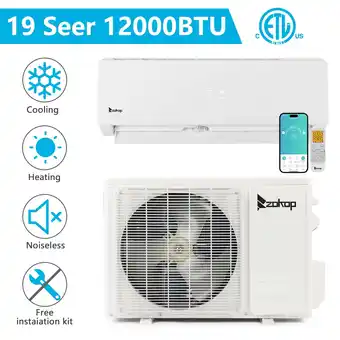 Walmart UbesGoo 12000BTU 19 Seer Ductless Mini Split Air Conditioner and Heat Pump WIFI offer