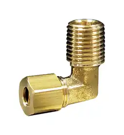 Walmart JMF Company 5/8 in. Tube X 3/8 in. D MPT Brass 90 Degree Street Elbow offer