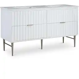 Walmart Meridian Furniture Modernist White Bathroom Vanity offer