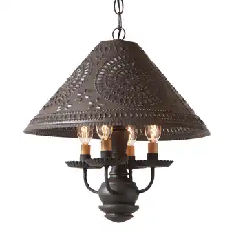 Walmart Irvins Country Tinware Wood Homespun Shade Light Pendant in Black offer