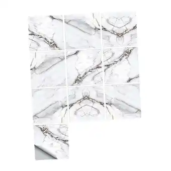 Walmart jicheng 10 Pieces Thick Marble Wallpaper PVC Waterproof for Kitchen Bathroom Laundry 20cmx20cmx10pcs offer