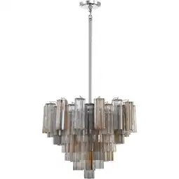 Walmart Crystorama Addis 12 Light Polished Chrome Chandelier - 26.75W x 21.5H x 26.75D offer