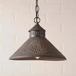 Walmart Stockbridge Shade Light Pendant with Chisel in Kettle Black Punched Tin offer