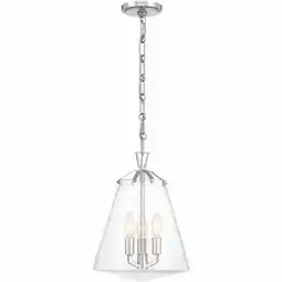 Walmart Crystorama Voss 3 Light Polished Nickel Mini Chandelier - 11W x 14.75H x 11D offer