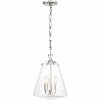 Walmart Crystorama Voss 3 Light Polished Nickel Mini Chandelier - 11W x 14.75H x 11D offer