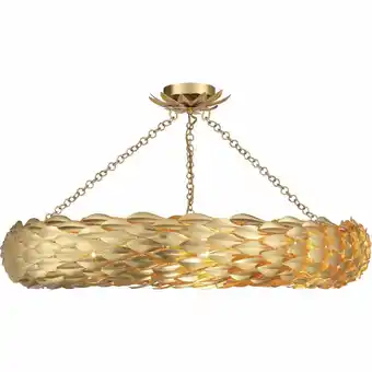 Walmart Crystorama Lighting - Broche - 8 Light Flush Mount-5.75 Inches Tall and 33.5 offer