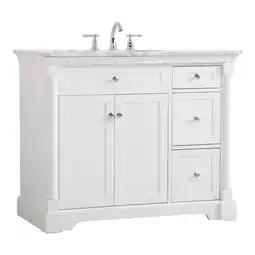 Walmart Elegant Decor Clarence 42 Solid Wood and Metal Single Bathroom Vanity in Gray offer