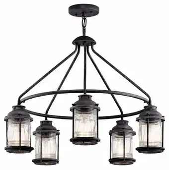 Walmart Kichler Lighting - Five Light Outdoor Chandelier - Outdoor Chandelier - Ashland offer