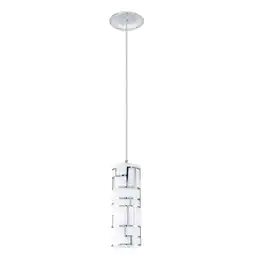 Walmart Eglo Lighting - Bayman - One Light Mini Pendant-Chrome Finish-White Glass Color offer