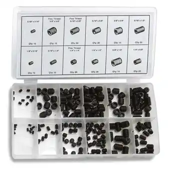 Walmart Neiko 50484A 200-Piece Internal Hex Allen Set Screw Assortment Kit, Steel offer