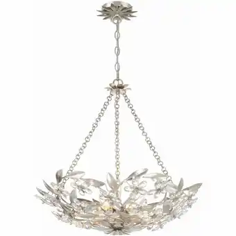 Walmart Crystorama Marselle 6 Light Antique Silver Chandelier - 24W x 6H x 24D offer