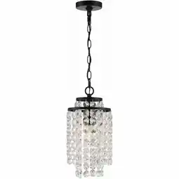 Walmart Crystorama Lighting - Gabrielle - 1 Light Pendant-Matte Black Finish offer