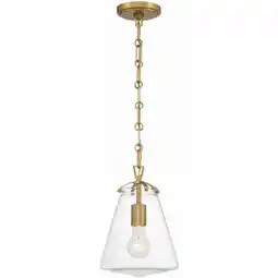 Walmart Crystorama Voss 1 Light Luxe Gold Mini Pendant - 8.25W x 11.5H x 8.25D offer