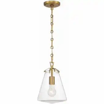 Walmart Crystorama Voss 1 Light Luxe Gold Mini Pendant - 8.25W x 11.5H x 8.25D offer