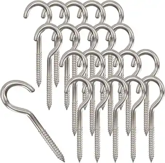 Walmart 2 Inch Metal Cup Hook Round End Screw Hook Self Tapping Screw Hook Silver 50Pcs offer