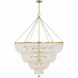 Walmart 24 Light Chandelier-77 Inches Tall And 60 Inches Wide-Antique Gold Finish Crystorama Lighting 618-Ga offer