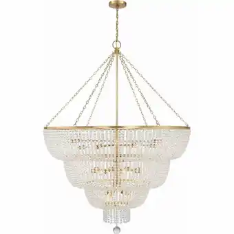 Walmart 24 Light Chandelier-77 Inches Tall And 60 Inches Wide-Antique Gold Finish Crystorama Lighting 618-Ga offer