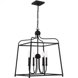 Walmart Crystorama Lighting - Sylvan - 4 Light Chandelier-29.75 Inches Tall and 21.5 offer