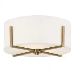 Walmart Kichler Lighting - Malen - 2 Light Flush Mount-7.75 Inches Tall and 15.5 Inches offer