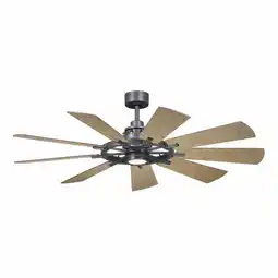 Walmart Kichler Lighting - Gentry - 9 Blade Ceiling Fan with Light Kit In Vintage offer