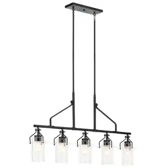 Walmart Kichler Lighting - Everett - 5 Light Linear Chandelier In Vintage Industrial offer