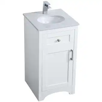 Walmart Elegant Decor Moore 18 Single Quartz Top Bathroom Vanity in White offer