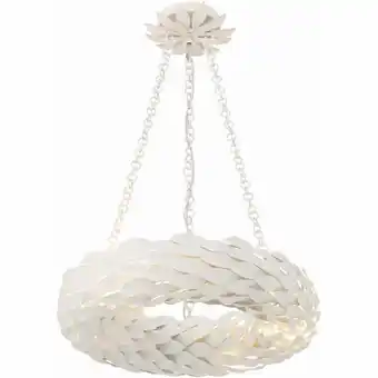 Walmart Crystorama Broche 6 Light Matte White Chandelier - 18W x 3.75H x 18D offer