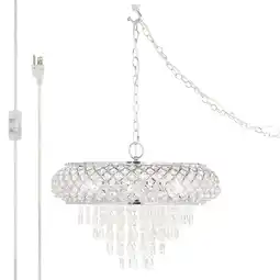 Walmart Silver Orchid Erlanger Clear and Chrome Tiered Crystal Glass Chandelier - 18.75L x 18.75W x 14.25H offer