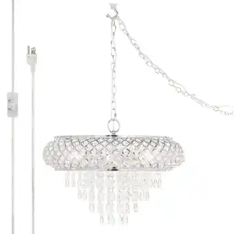 Walmart Silver Orchid Erlanger Clear and Chrome Tiered Crystal Glass Chandelier - 18.75L x 18.75W x 14.25H offer