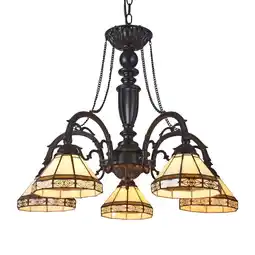 Walmart CHLOE Lighting BELLE Tiffany-style 5 Light Mission Large Chandelier 27 Wide offer