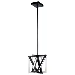 Walmart 84083 - LED Mini Pendant - Axis - Matte Black/Chrome-1pack offer