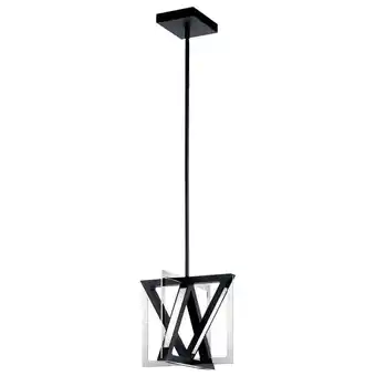 Walmart 84083 - LED Mini Pendant - Axis - Matte Black/Chrome-1pack offer