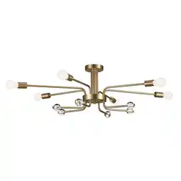 Walmart Kichler Lighting - Ocala - 6 Light Flush Mount-12.5 Inches Tall and 24.25 Inches offer