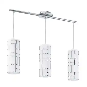 Walmart Eglo Lighting - Bayman - 3-Light Multi Light Pendant - Chrome - White Decor offer