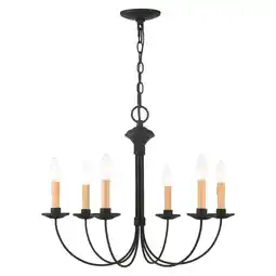 Walmart Livex Lighting - Heritage - 6 Light Chandelier in Farmhouse Style - 23 Inches offer