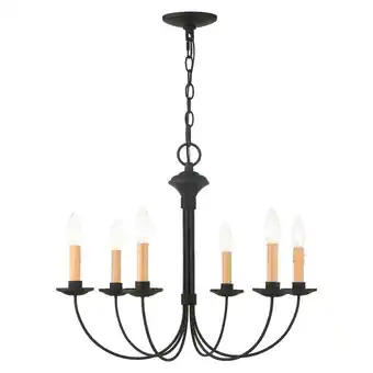 Walmart Livex Lighting - Heritage - 6 Light Chandelier in Farmhouse Style - 23 Inches offer