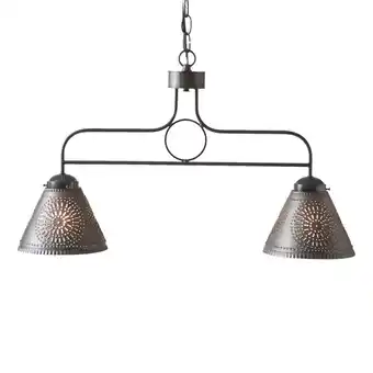 Walmart Irvins Country Tinware Medium Franklin Island Light with Kettle Black Punched Tin Shades offer