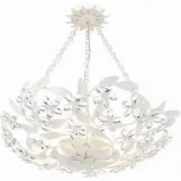 Walmart Crystorama Marselle 6 Light Matte White Semi Flush Mount - 24W x 6H x 24D offer